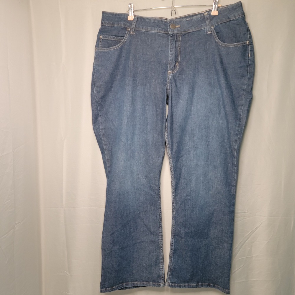 Riders by Lee Bootcut Jeans Women 22W Petite Blue Instantly Slims You Stretch